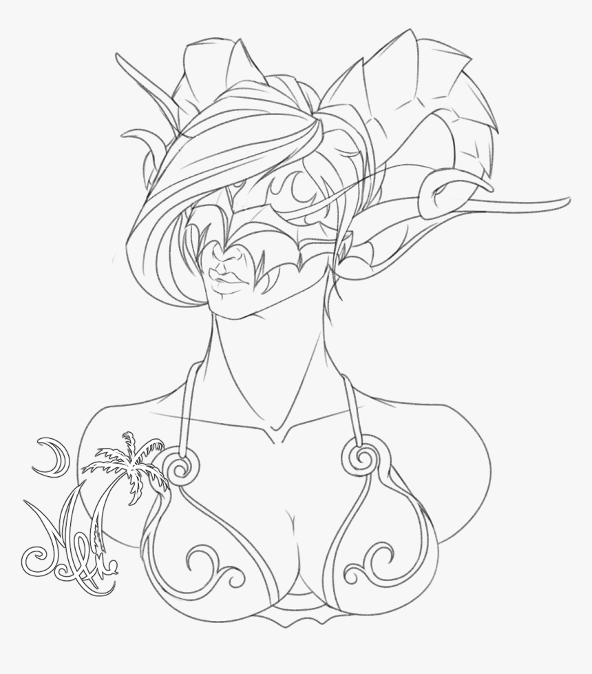 Demon Hunter Line Art, HD Png Download