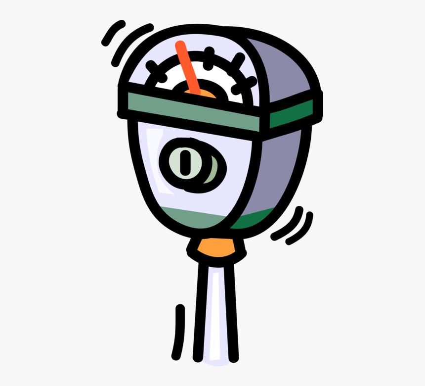 Vector Illustration Of Parking Meter Used To Collect, HD Png Download