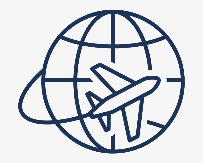Globe With Marker Icon Png , Transparent Cartoons - Plane And Globe Icon Png, Png Download