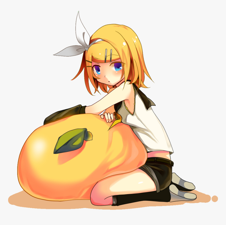Rin Kagamine With Orange, HD Png Download