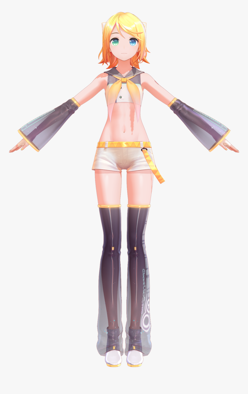 Rin Kagamine 10th Anniversary Model By Yyb , Png Download - Cartoon, Transparent Png