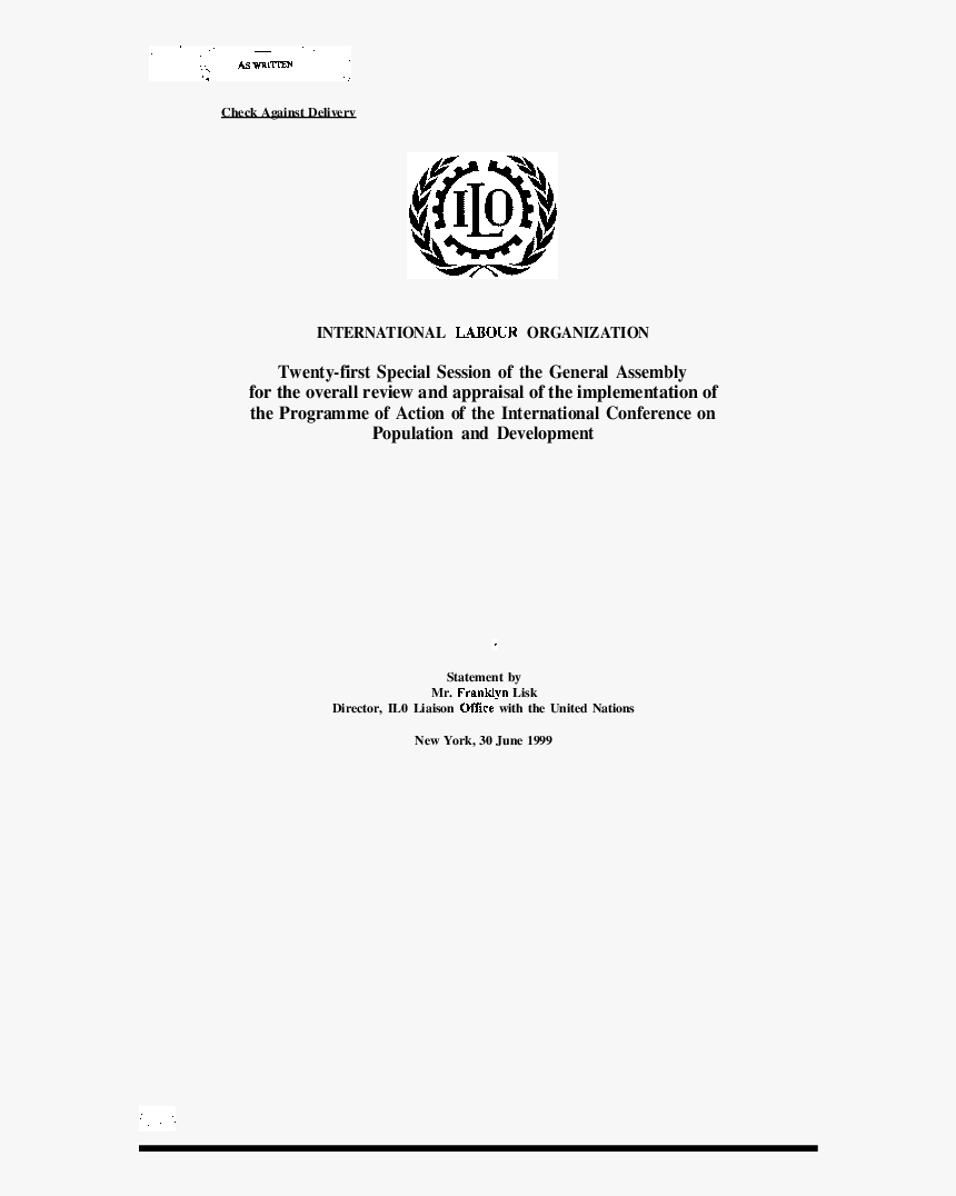 International Labour Organization, HD Png Download