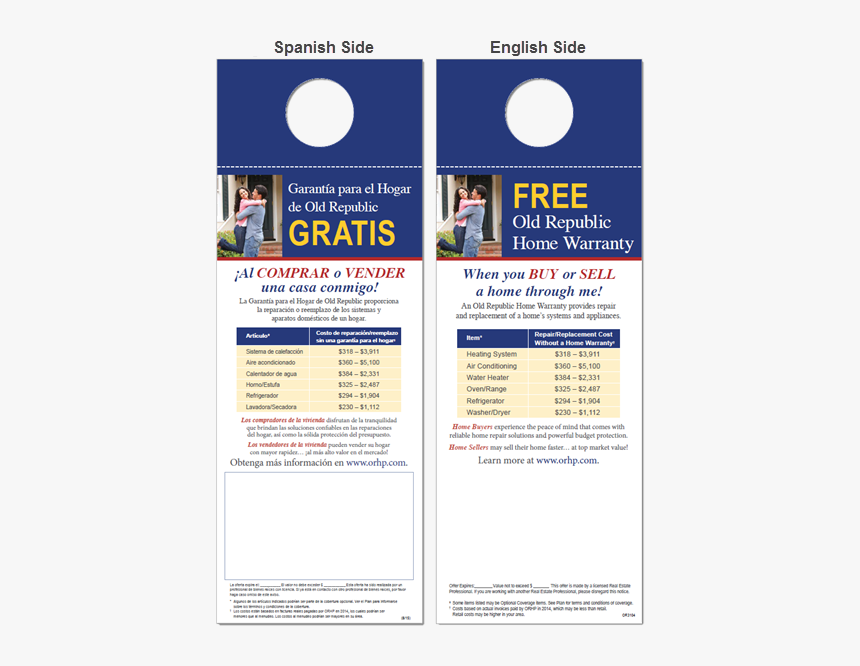 Real Estate Door Hanger Espanol, HD Png Download