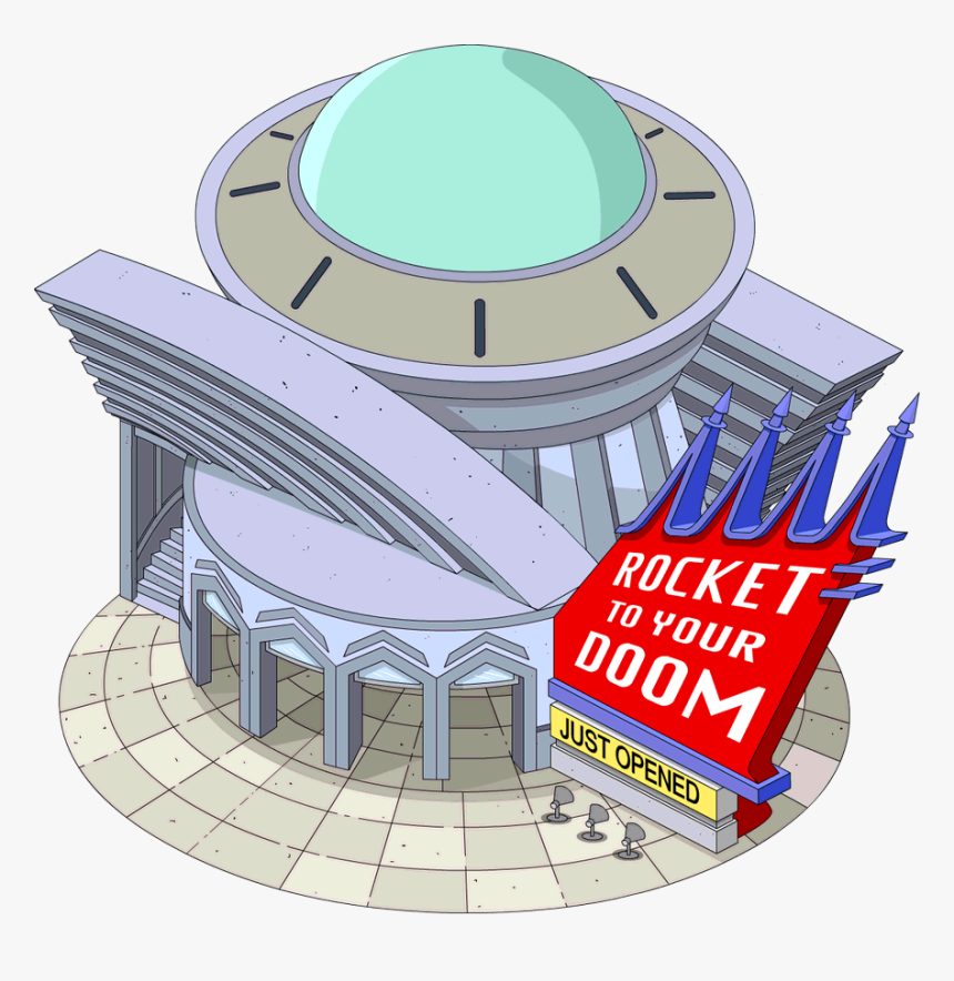 Rockettoyourdoomflipped Transimage - Simpsons Tapped Out Rocket To Your Doom, HD Png Download