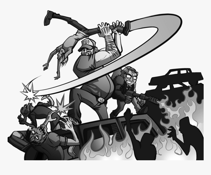 72 Junkyard Zombies Pt - Cartoon, HD Png Download