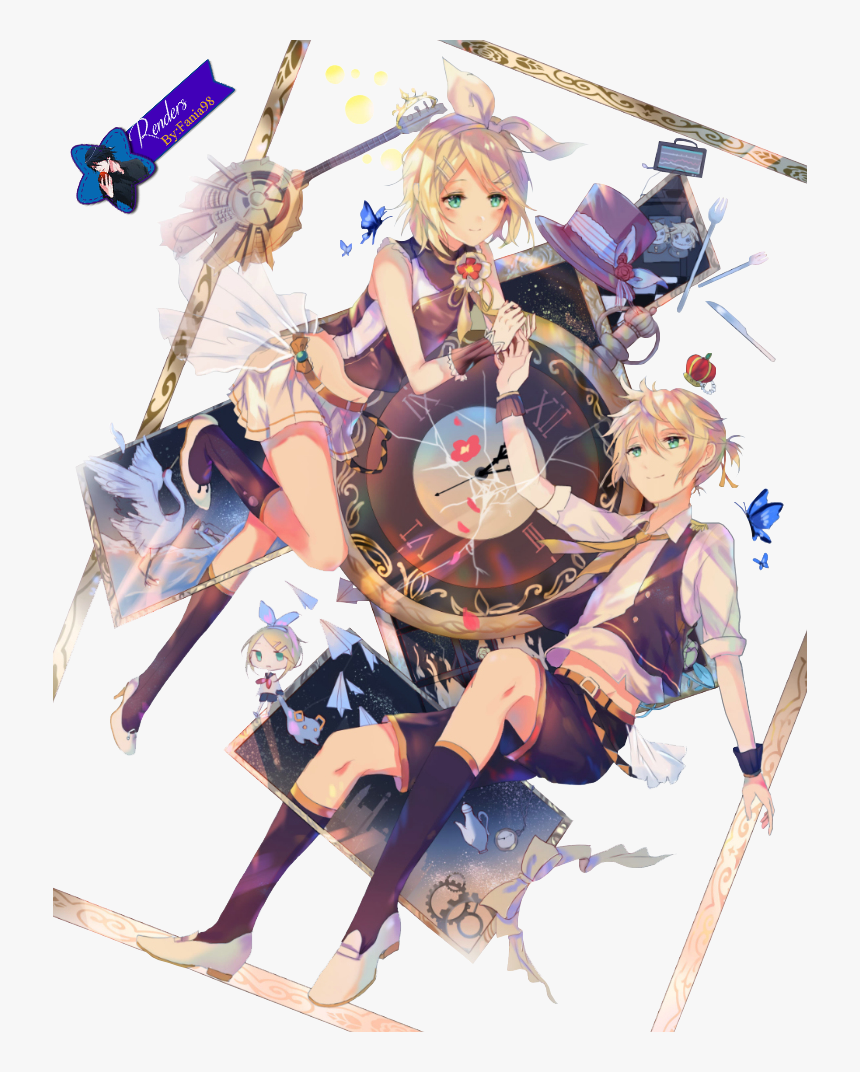 Rin Len Kagamine Anime, HD Png Download