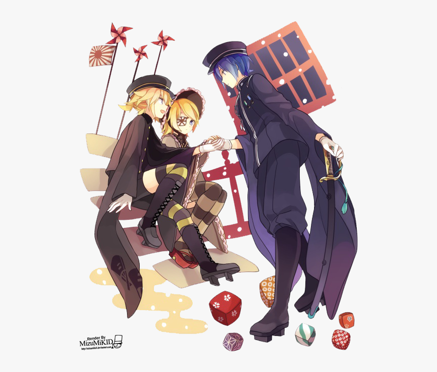 Kagamine Len, Kagamine Rin, And Kaito Image - Cartoon, HD Png Download