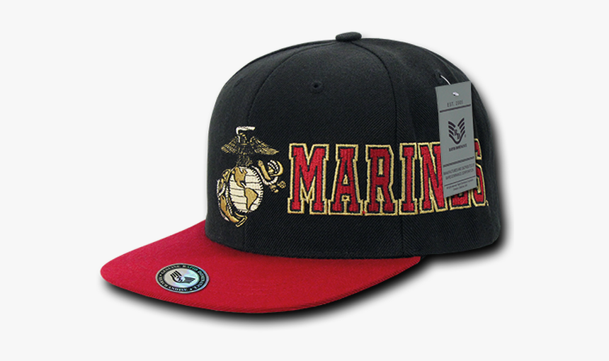 Marines Cap Flat Bill Snap Back - Baseball Cap, HD Png Download