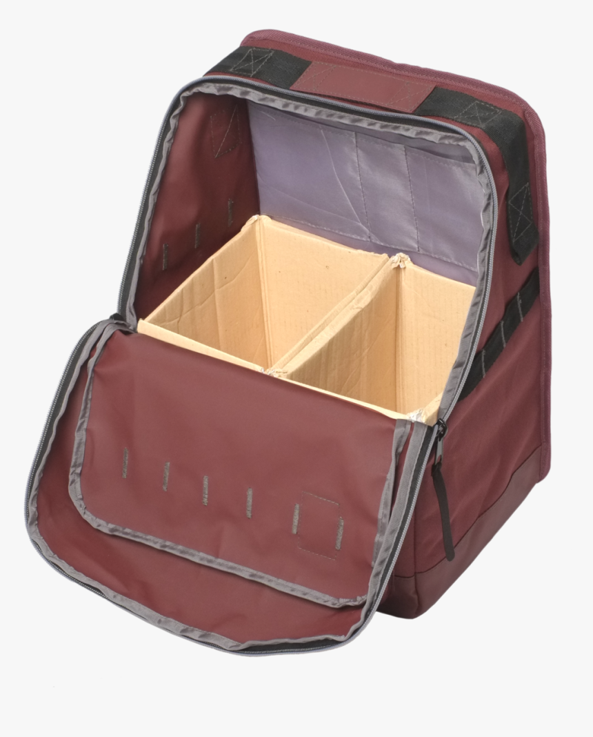 Serious Metro Backpack Open Maroon Red, HD Png Download