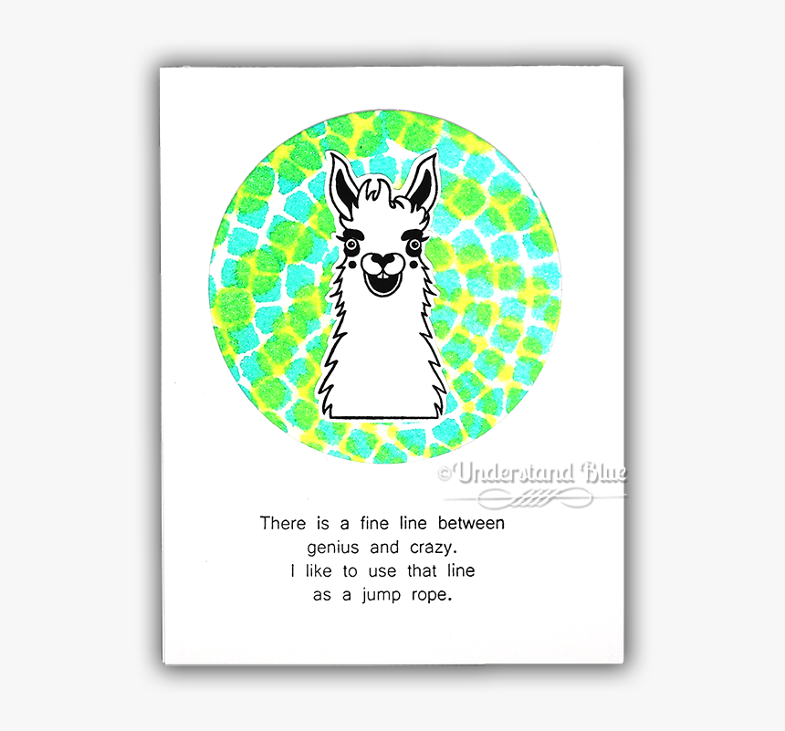 Crazy Llama Card By Understand Blue - Circle, HD Png Download