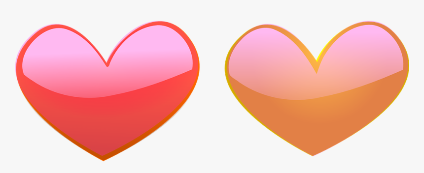 Red And Orange Hearts, HD Png Download