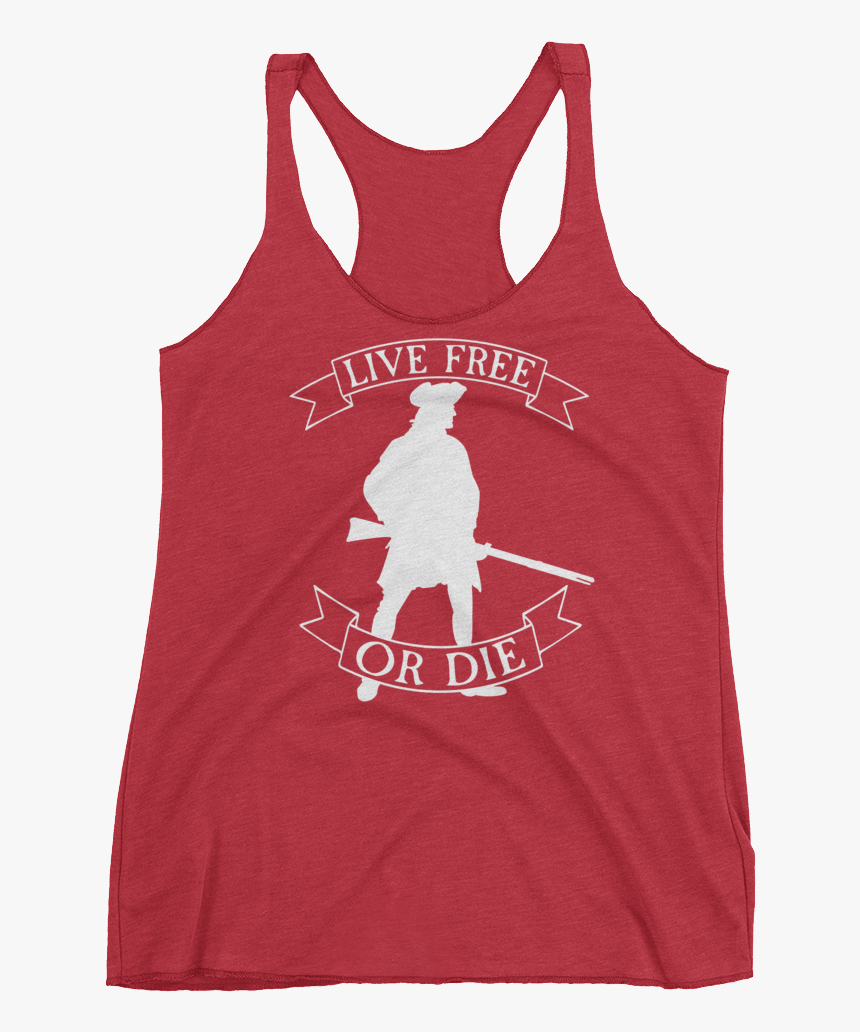 Live Free Or Die Minuteman White Mockup Flat Front - Sleeveless Shirt, HD Png Download