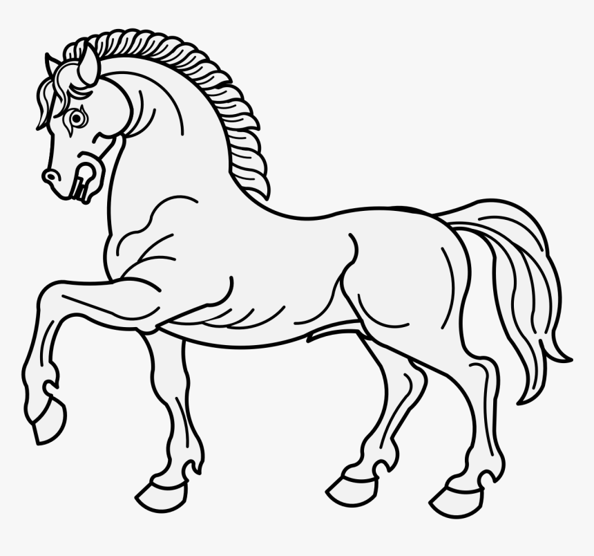 Horse Passant Heraldry , Png Download - Heraldic Horse Passant, Transparent Png