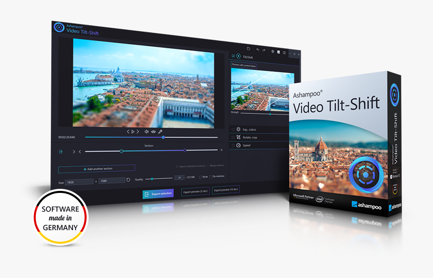 Ashampoo Video Tilt Shift 1.0 1, HD Png Download