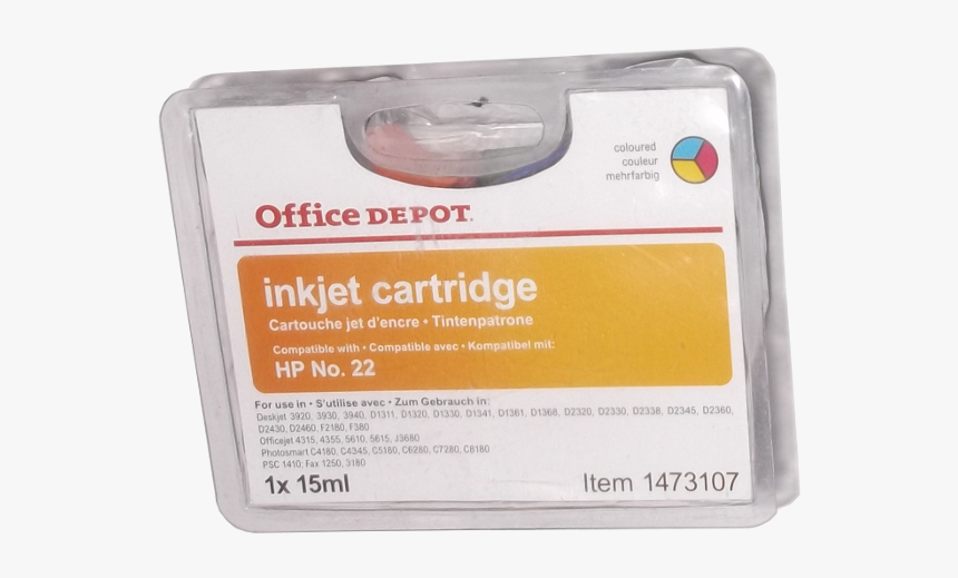 Office Depot Compatible Hp No 22 Inkjet Cartridge - Gadget, HD Png Download