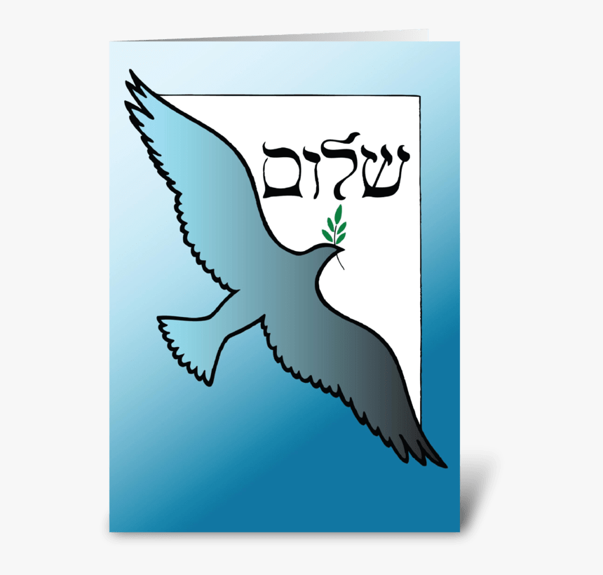 Shalom At Passover Dove Greeting Card - Bird Of Prey, HD Png Download
