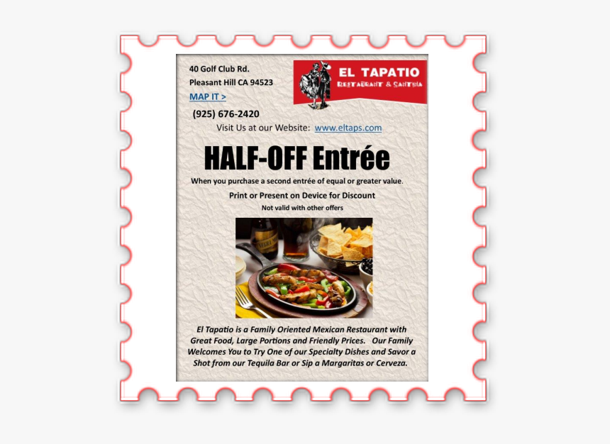 La Tapatia Coupons, HD Png Download , Transparent Png Image PNGitem