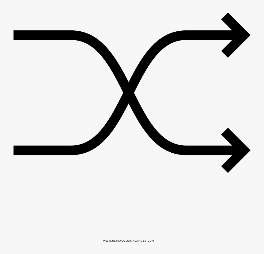 Shuffle Coloring Page - Shuffle Svg, HD Png Download