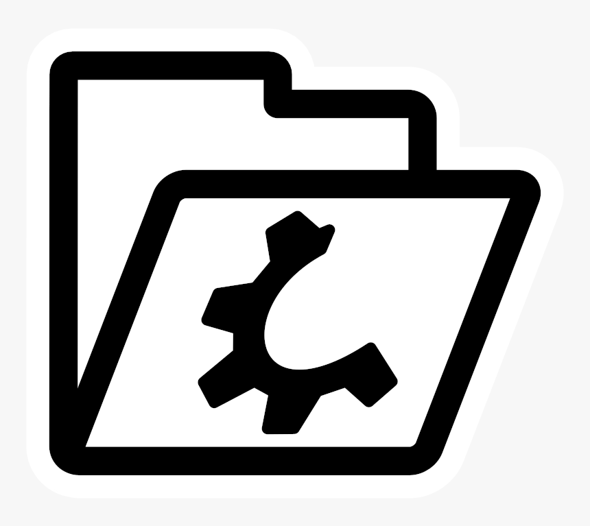 Mono Folder Yellow Open - White File Icon Png, Transparent Png