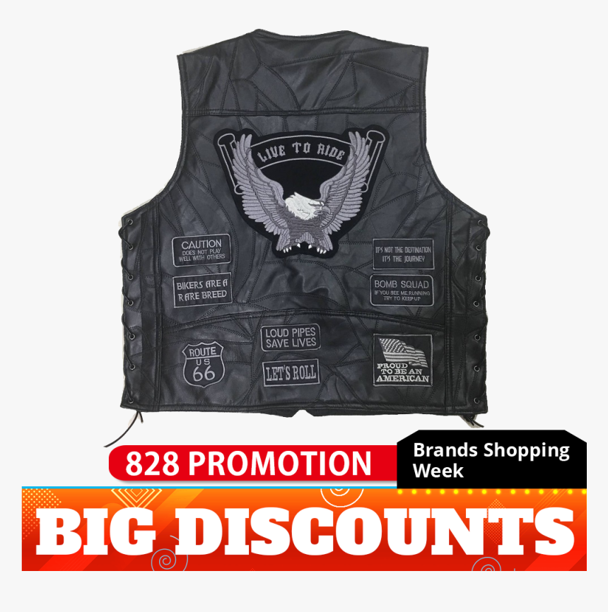 Motorcycle Jacket Mens Moto Vest Biker Sheepskin Leather - Jacket, HD Png Download