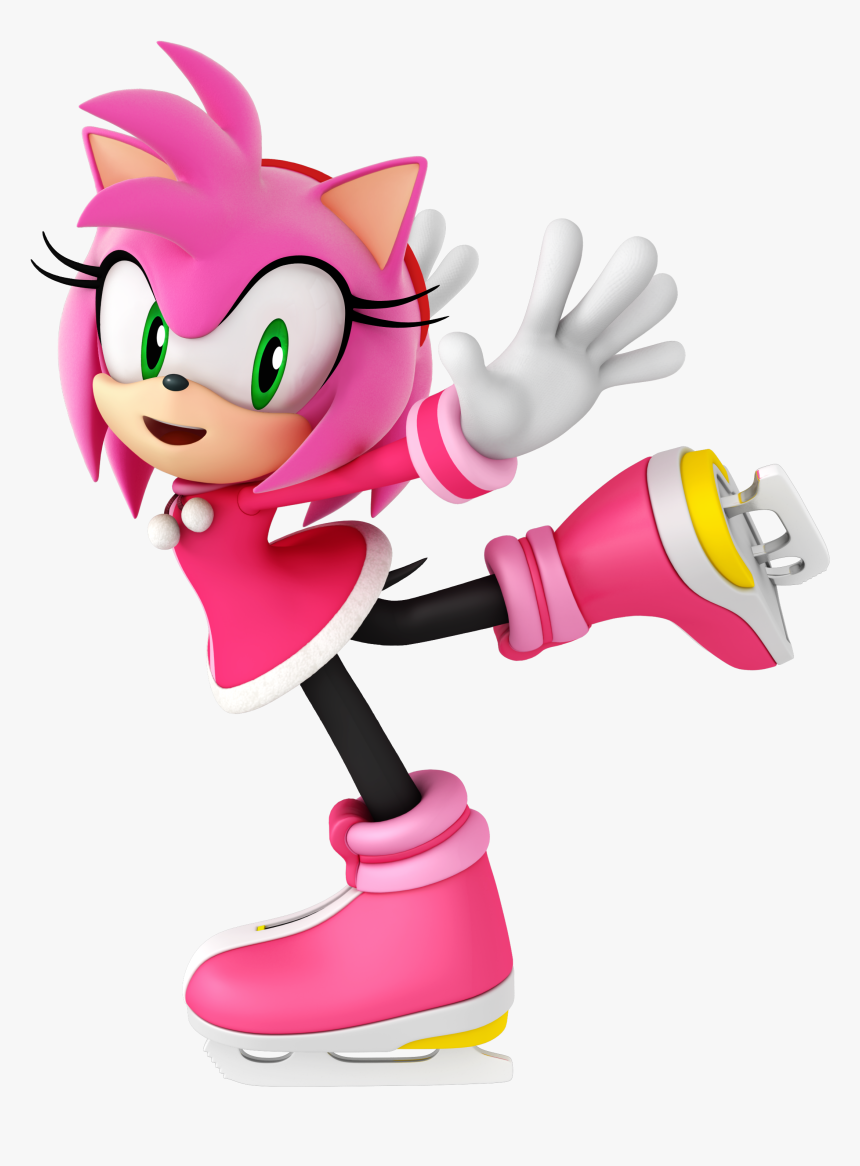 Mario & Sonic Ice Skating - Mario And Sonic At The Olympic Winter Games Amy, HD Png Download