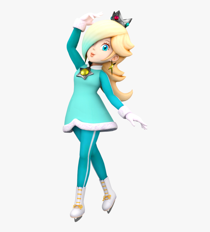 Princess Clipart Ice Skating - Princess Rosalina Ice Skating, HD Png Download