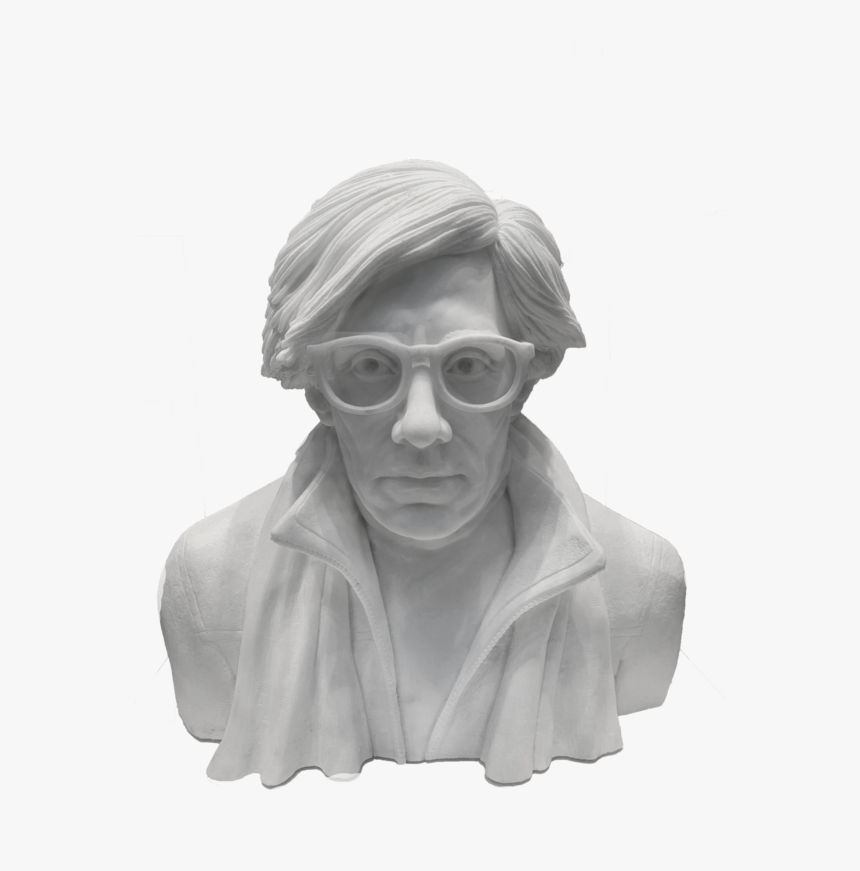North American Sculpture Collective Andy Warhol Bust, HD Png Download