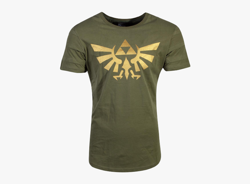Zelda Hyrule Crest Green T Shirt - Legend Of Zelda, HD Png Download