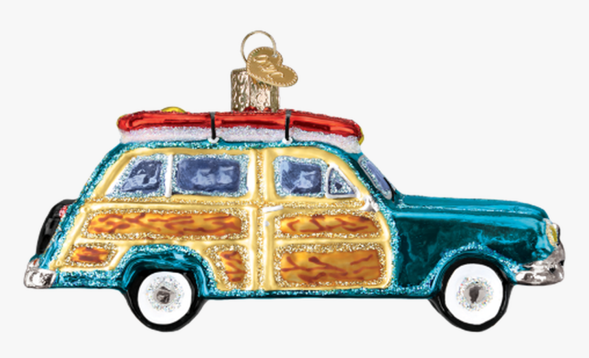 Old World Christmas Surfs Up Woody Station Wagon Ornament - Model Car, HD Png Download