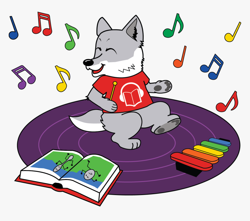 Wolf Dancing And Playing Music - Transparent Rhymes Clipart, HD Png Download