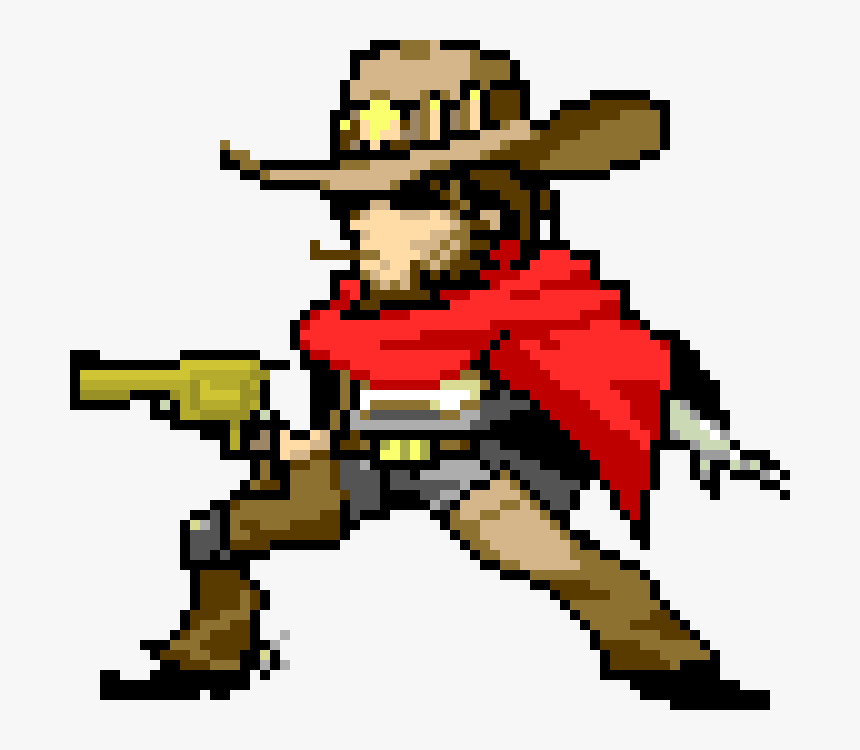 Overwatch Mccree Pixel Spray Clipart , Png Download - Overwatch Mccree Pixel Spray, Transparent Png