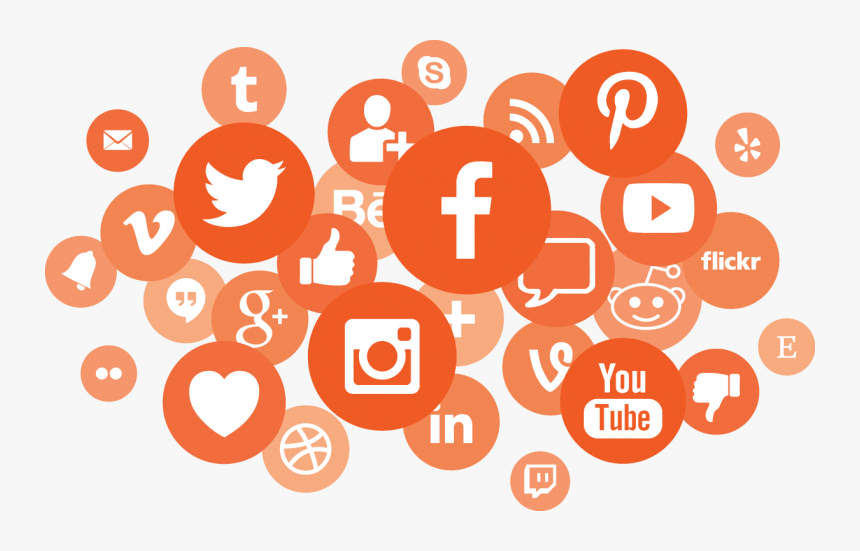 Social Media Clipart Scial - Social Media Marketing Full Png, Transparent Png