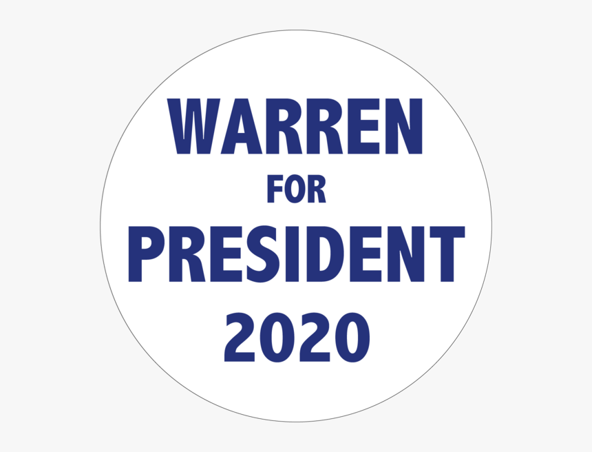 Elizabeth Warren For President Button - Warren For President Png, Transparent Png