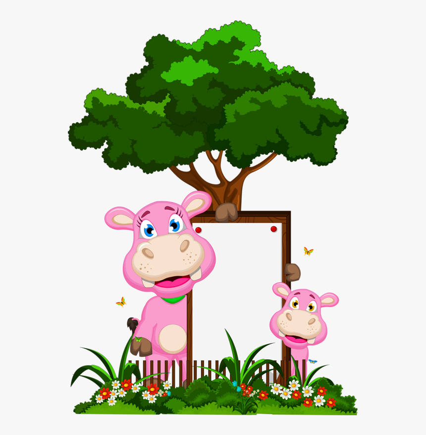 Transparent Pensando Png - Transparent Background Tree Cartoon, Png Download
