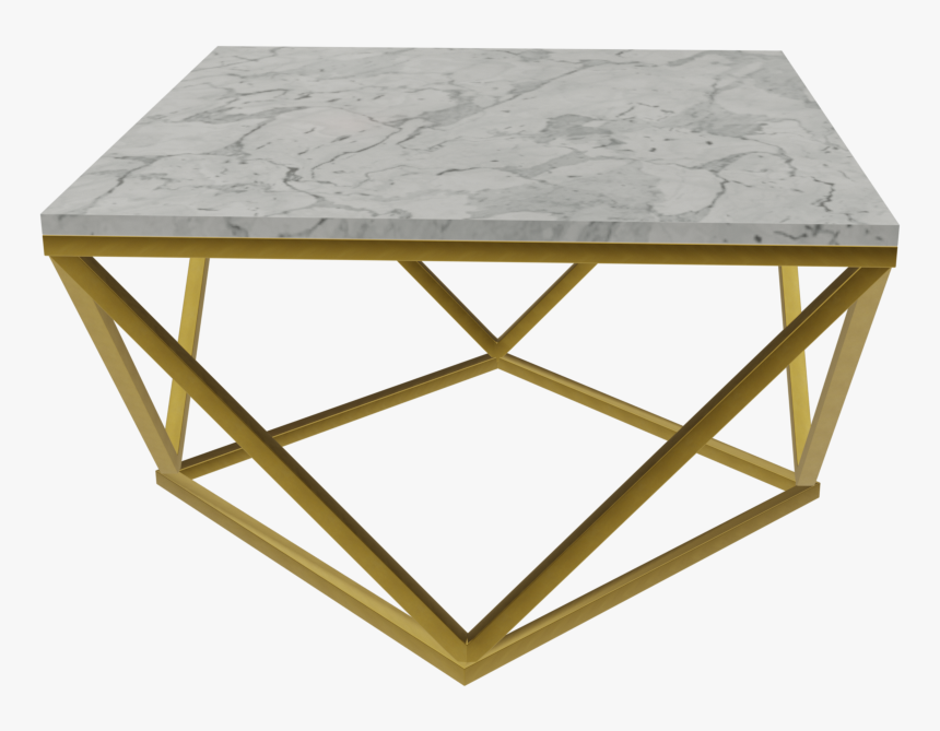 Stolik Kawowy Metal Z Białym Blatem, HD Png Download