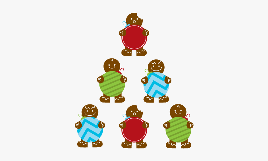 Gingerbread Men Wall Decal Weedecor - Cartoon, HD Png Download