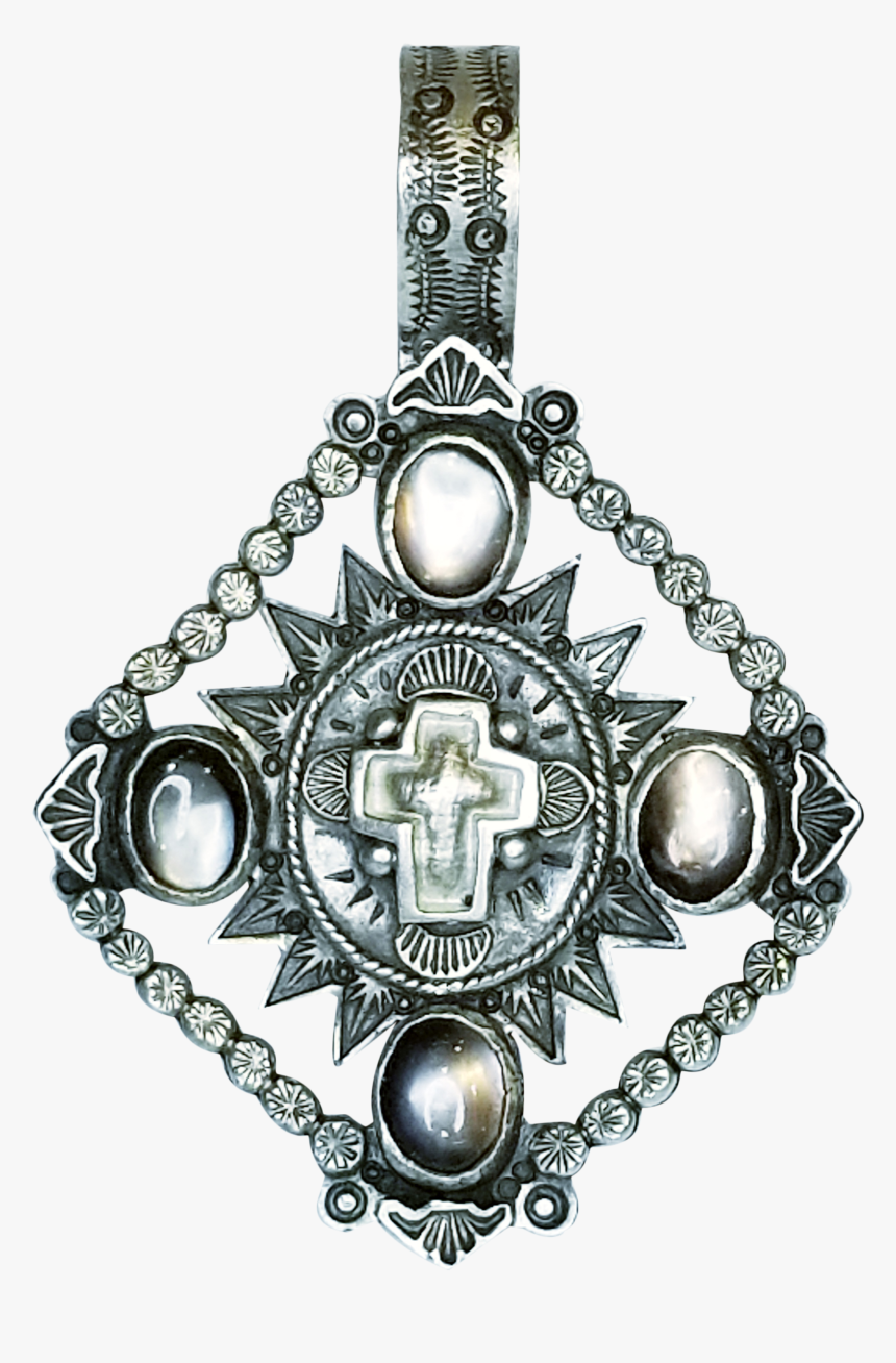 Lawrence Baca Cross & Smokey Quartz Enhancer - Locket, HD Png Download