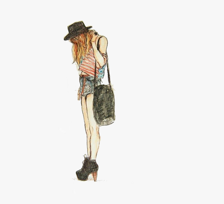 Drawing Image - Fashion Girl Drawings, HD Png Download