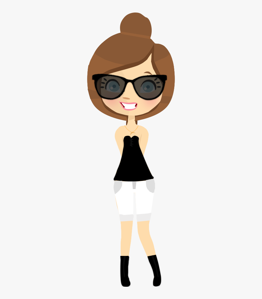 Woman Black Background Cartoon, HD Png Download