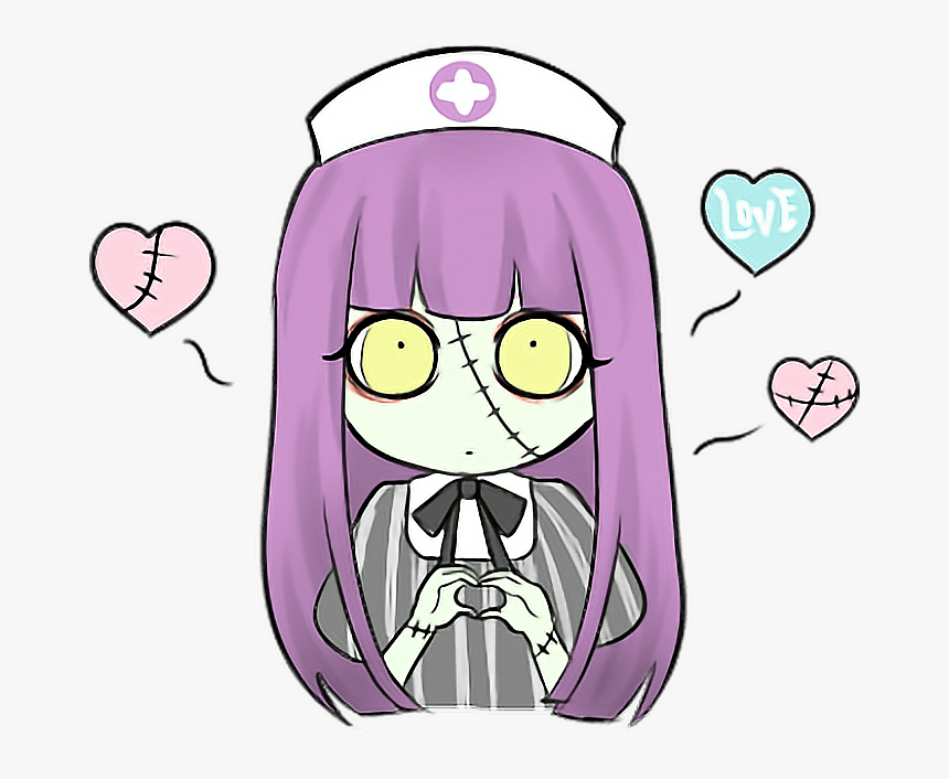 #zombie #doctor #nurse #kawaii #love #cute #halloween - Cute Cartoon Halloween Drawings, HD Png Download