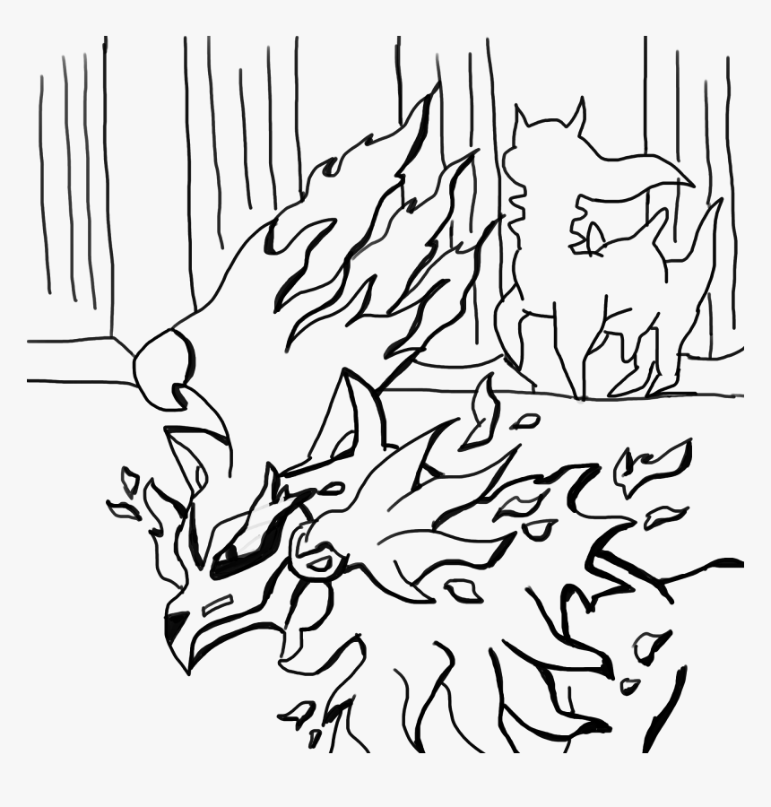 Collab Line Art - Cartoon, HD Png Download