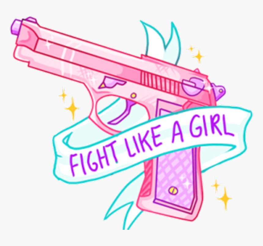 #pistola #tumblr #love #lindo #frase #pistolatumbrl - Fight Like A Girl Png, Transparent Png