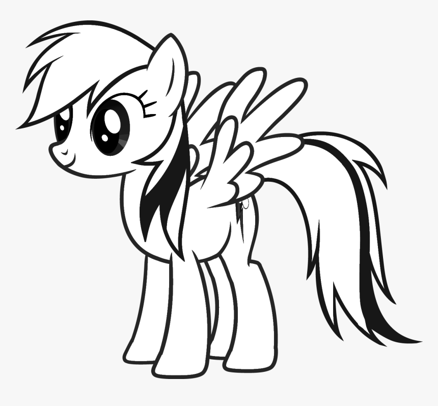 Pony Clipart Black And White, HD Png Download