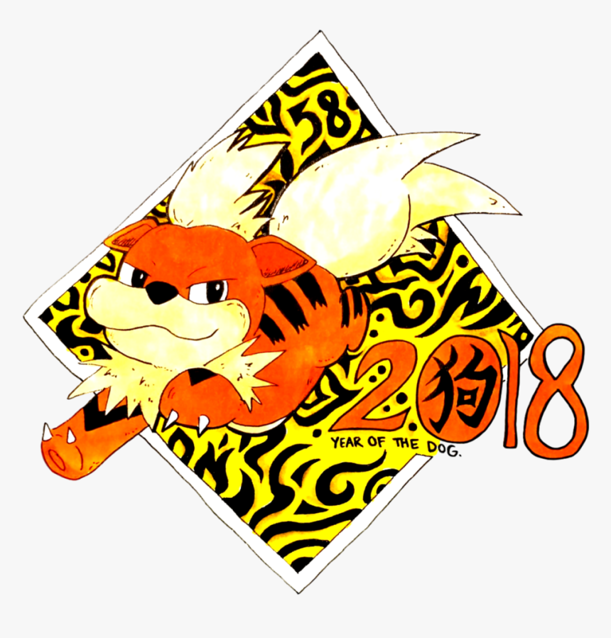 Year Of The Growlithe - Cartoon, HD Png Download
