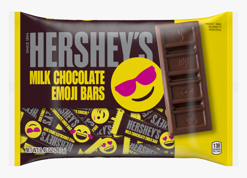 Image Of Hershey S Milk Chocolate Emoji Bars Snack - Chocolate Bar, HD Png Download