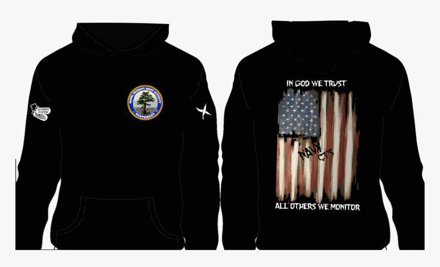 In God We Trust Flag Hoodie - God We Trust Hoodie, HD Png Download