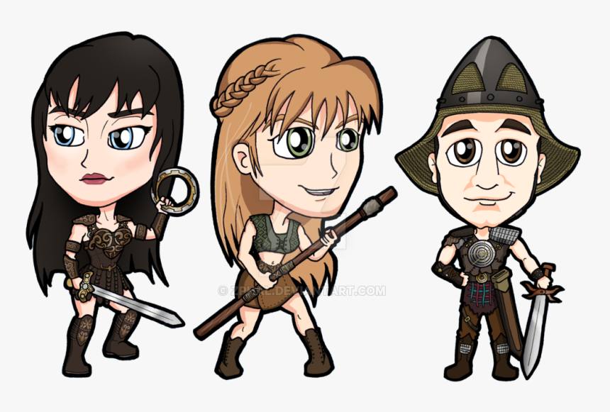 Xena Gabrielle Joxer The - Xena The Warrior Princess Cartoon, HD Png Download