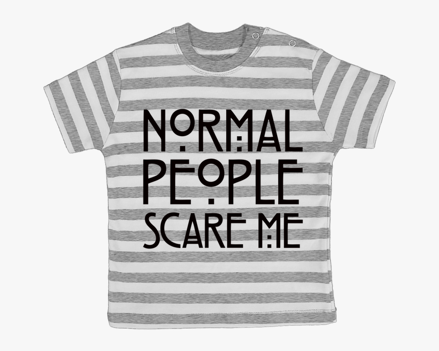 T-shirt Bébé À Rayures Normal People Scare Me Par Freeyourshirt - Shirt Fennec, HD Png Download