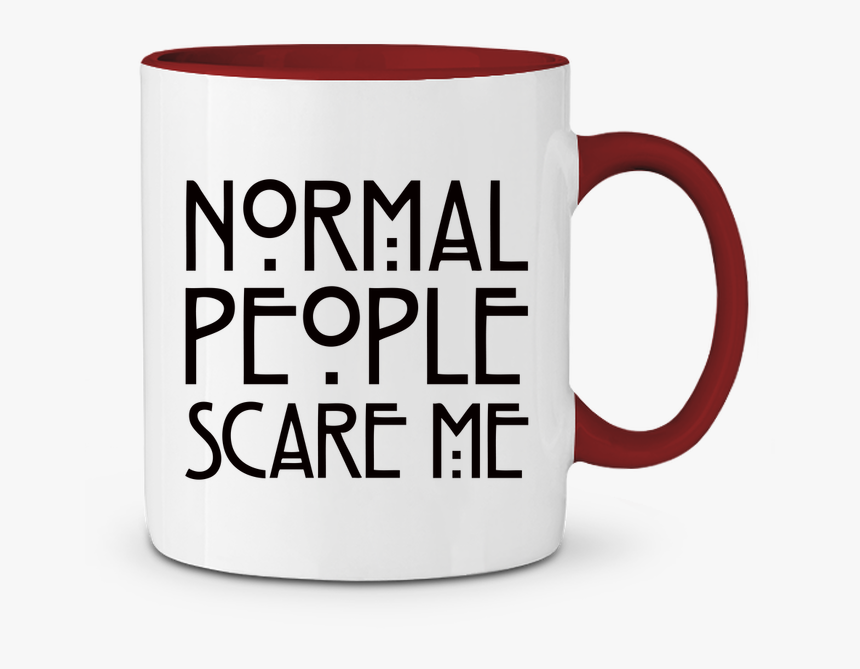 Mug En Céramique Bicolore Normal People Scare Me Freeyourshirt, HD Png Download