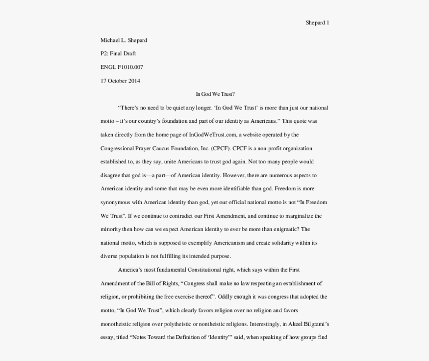 College Reflection Essay Sample, HD Png Download